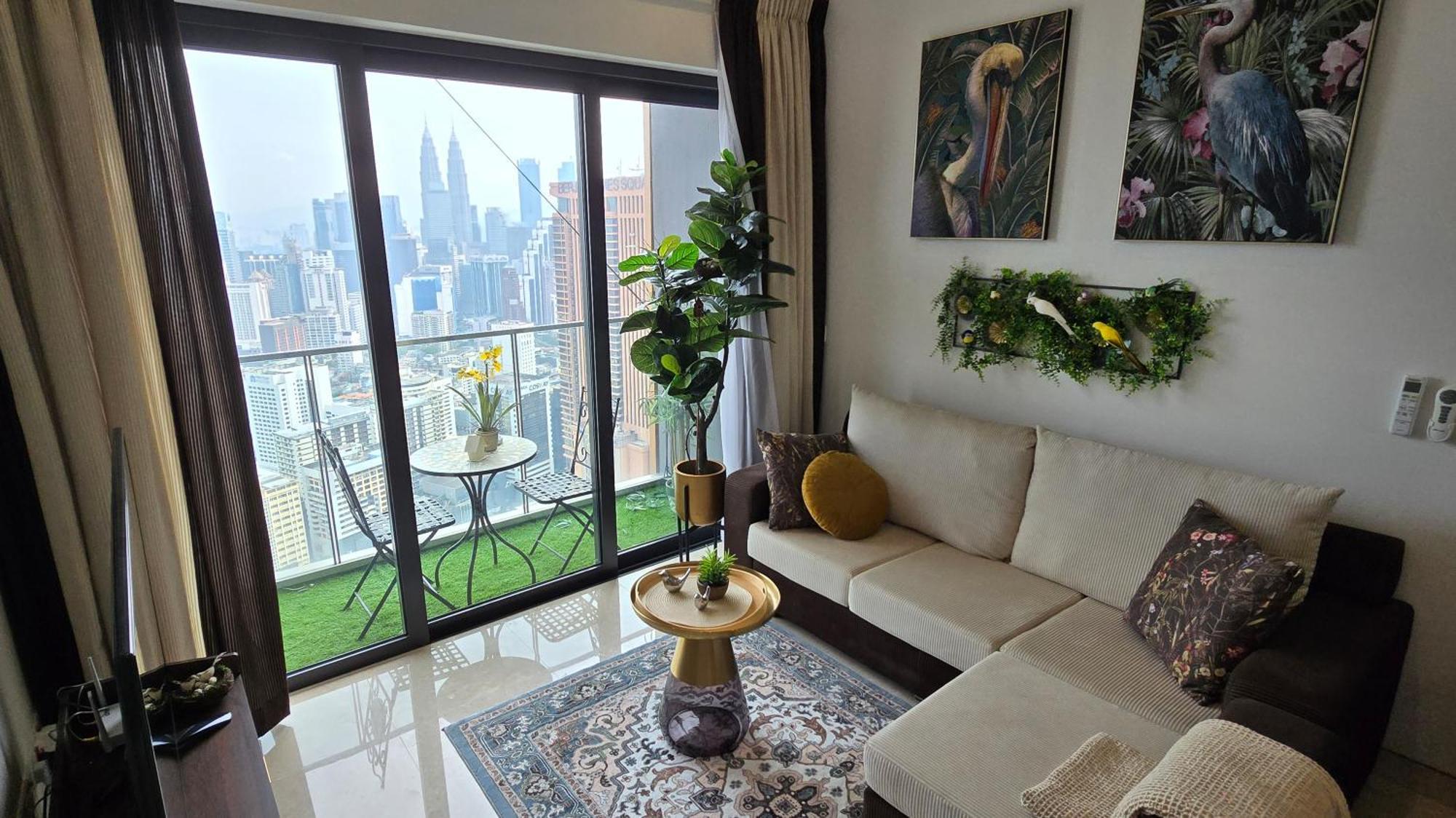 The Birdseye View Facing Klcc With Gorgeous Pools